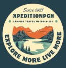 green retro vintage illustration outdoor travel adventure badge logo